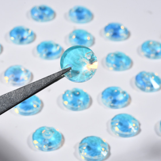Hot Sale Rhinestone Sewing Bling Shine Rivoli Shape Glass Sew on Rhinestone for Performance Costumes